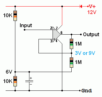 Single Power Rail Simple Schmitt Trigger