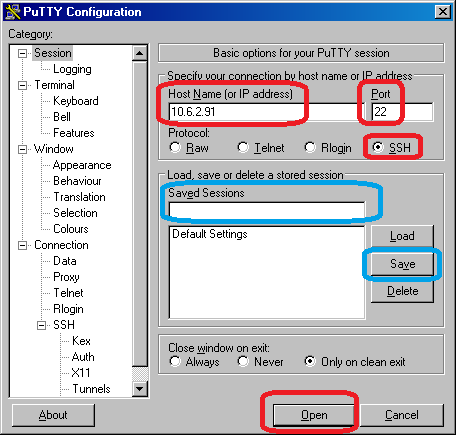 PuTTY Setup